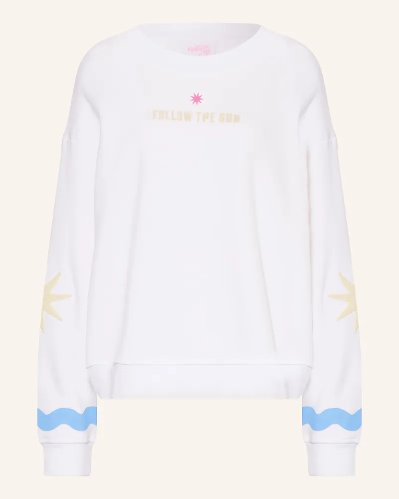 Yippie Hippie Sweatshirt Weiss
