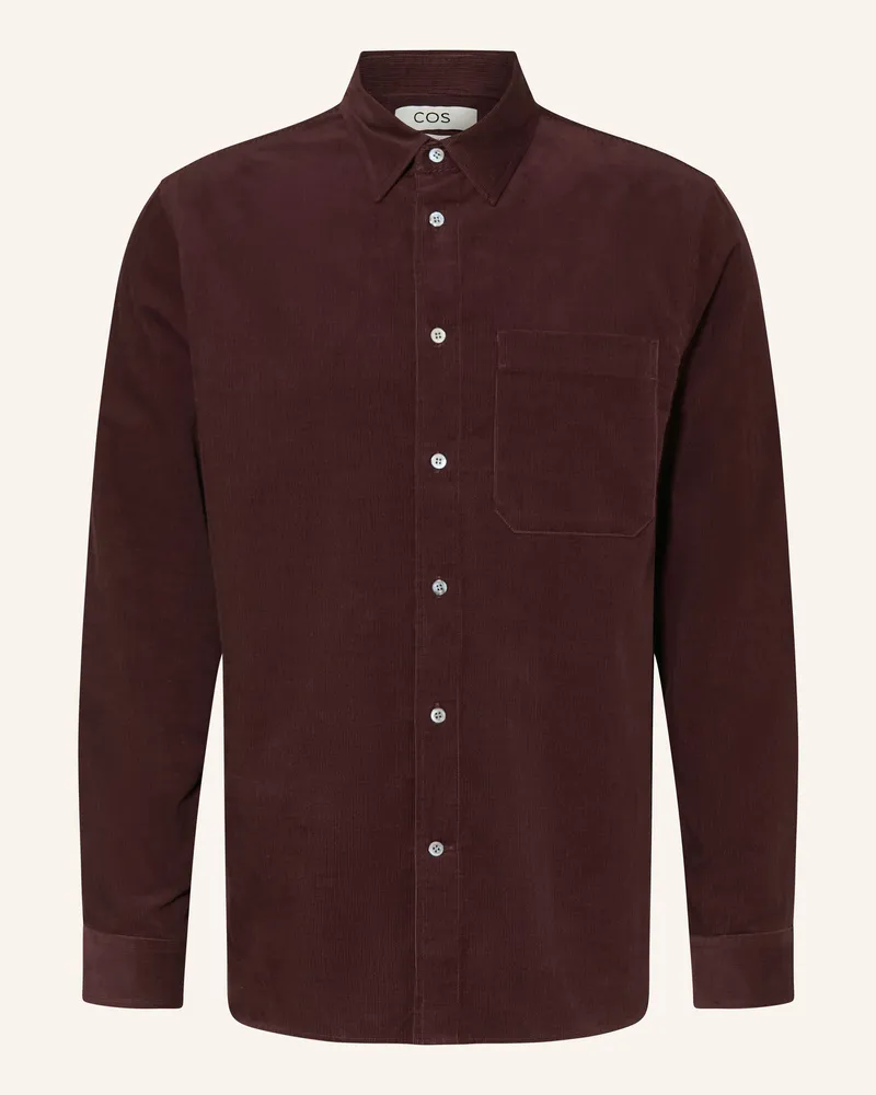 COS Cordhemd Relaxed Fit Dunkelrot