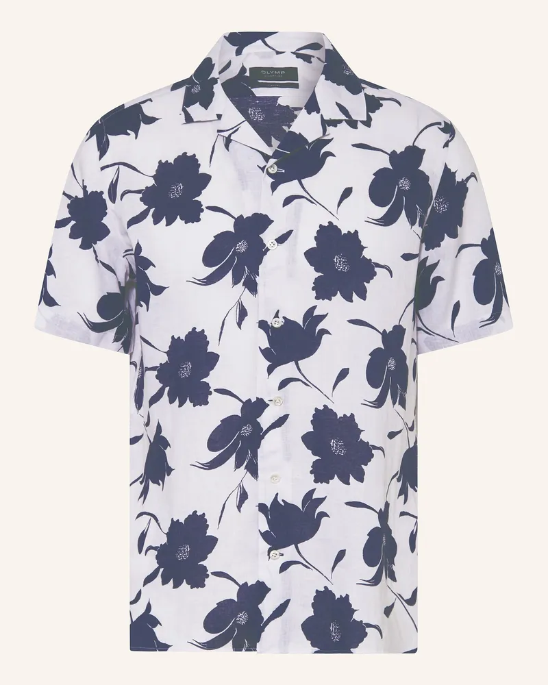 Olymp Resorthemd casual fit aus Leinen Weiss