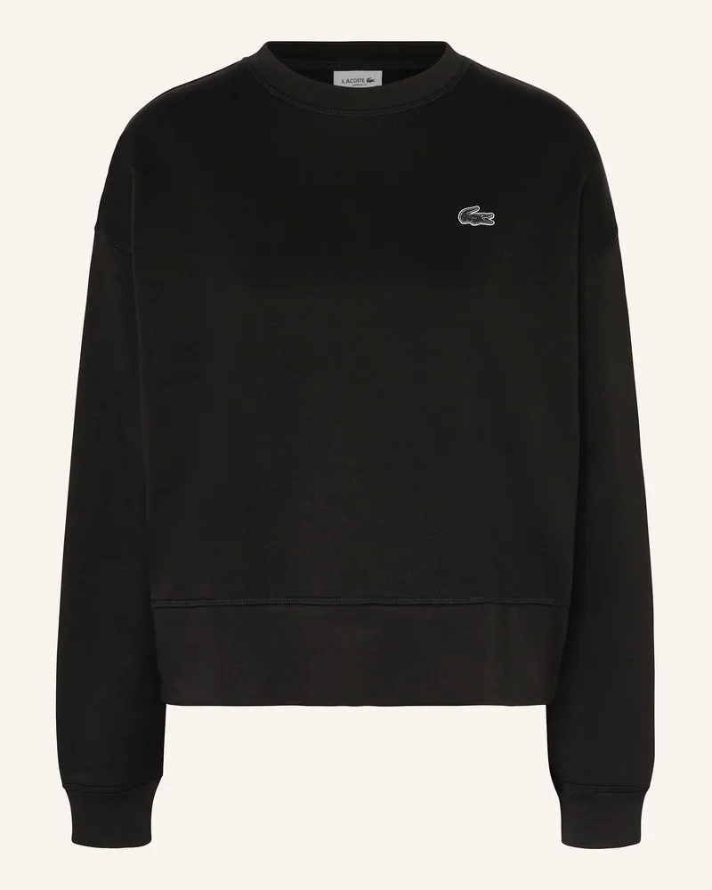 Lacoste Oversized-Sweatshirt Schwarz