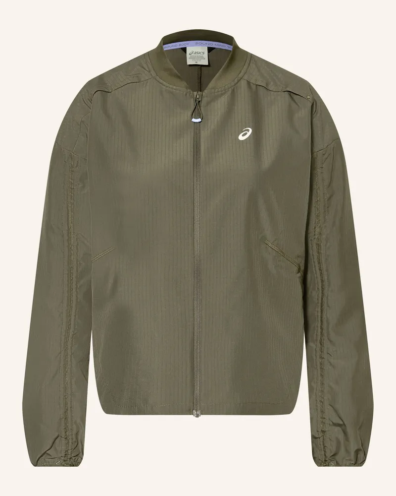 Asics Laufjacke Nagino gruen Oliv