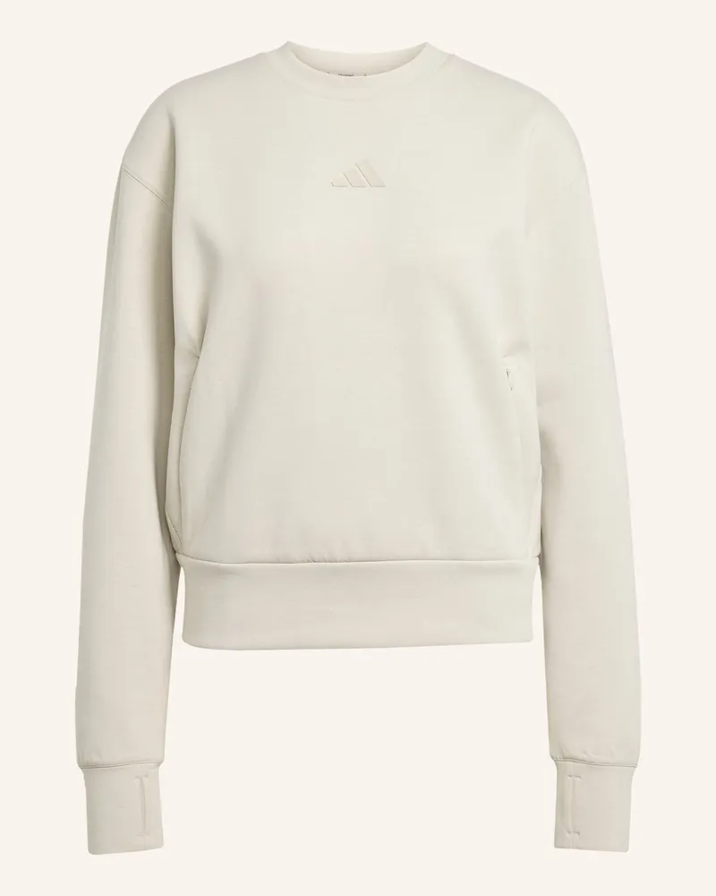 adidas DESIGNED-FOR-TRAINING WARM-UP SWEATSHIRT Beige