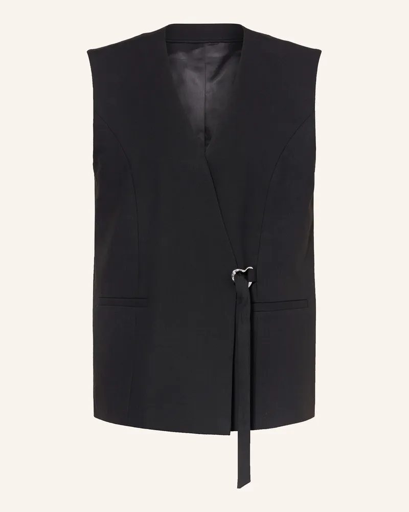 Selected Blazerweste schwarz Schwarz