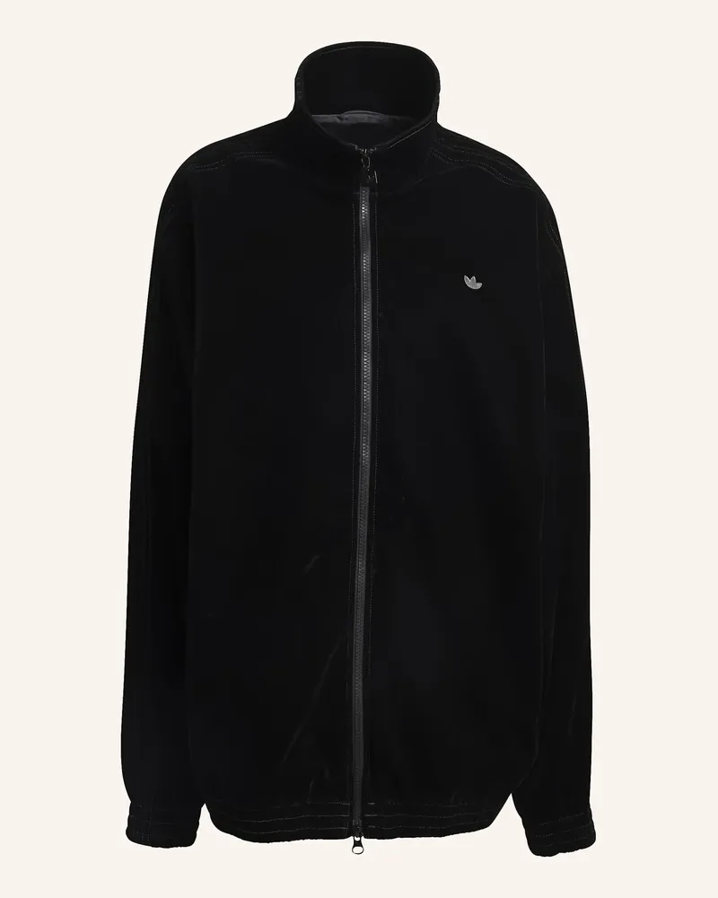 adidas BRUSHED TWILL OVERSIZED FIREBIRD TRACK TOP Schwarz