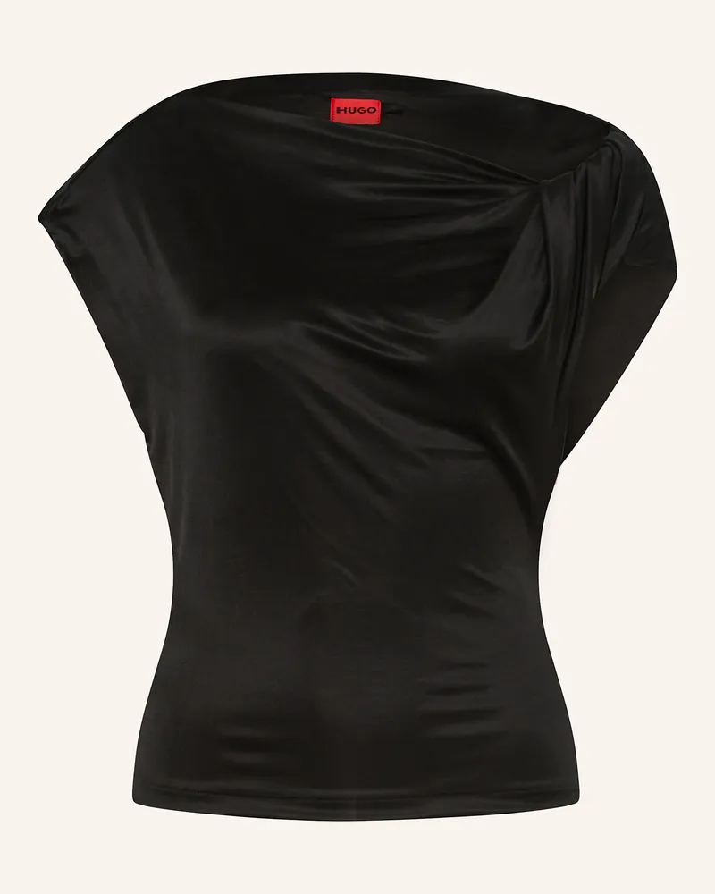 HUGO BOSS Blusentop Damavina schwarz Schwarz