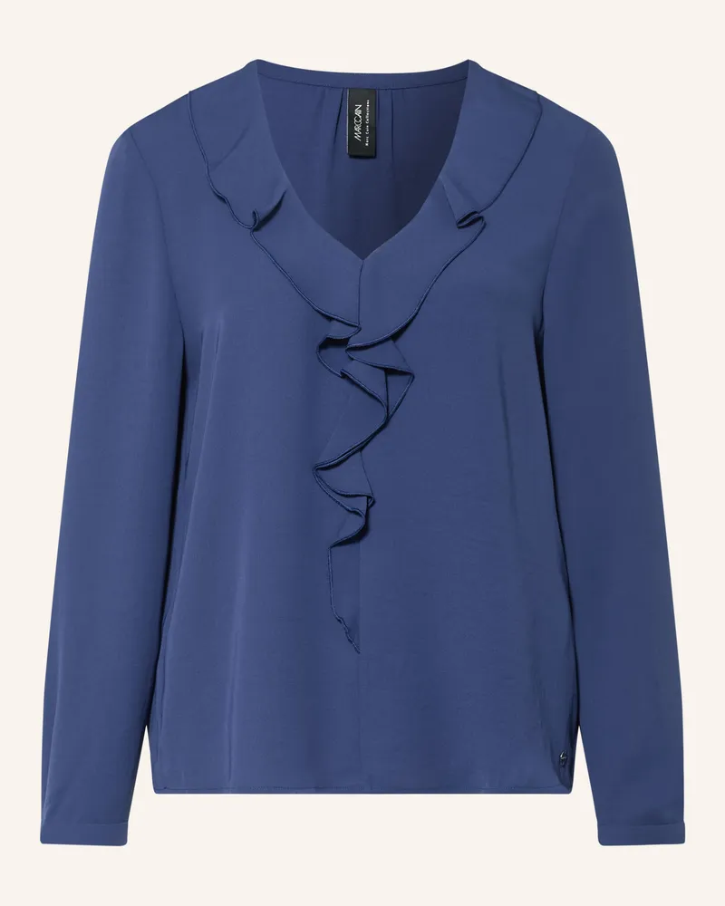 Marc Cain Blusenshirt Mit Volants blau 391