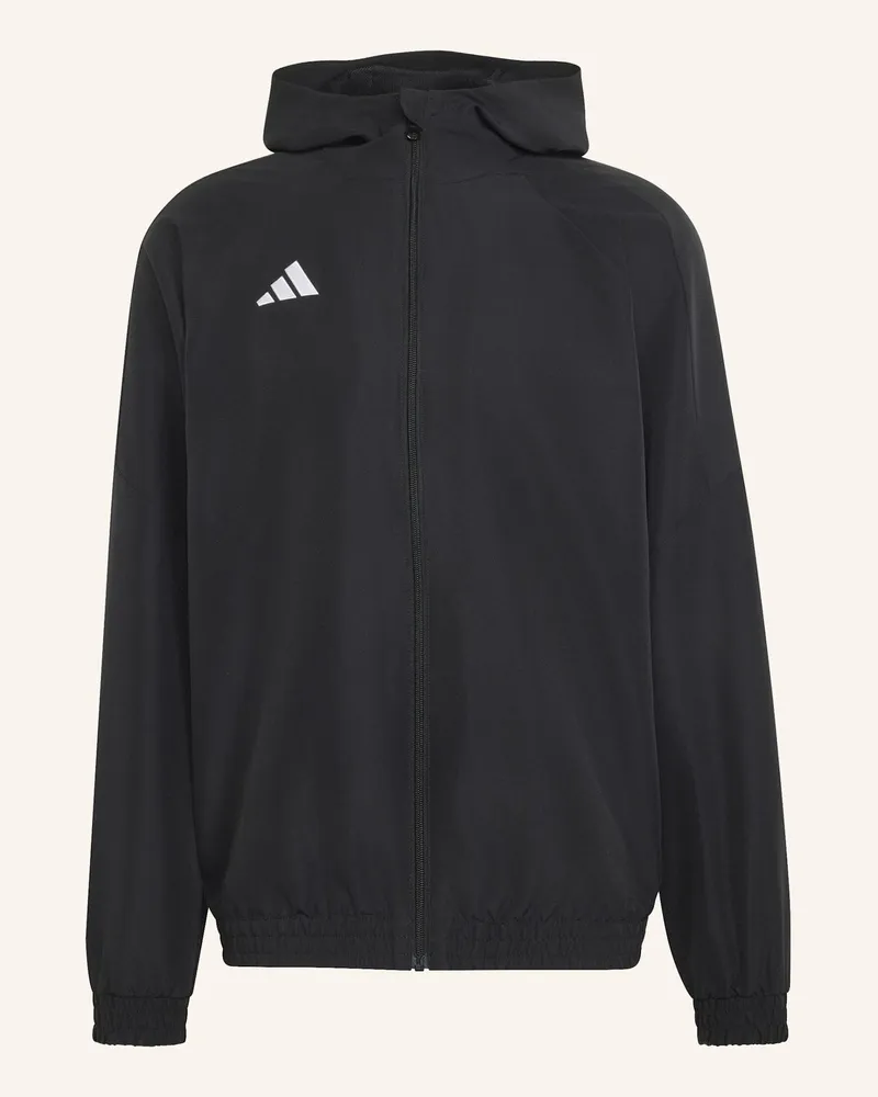 adidas Tiro 26 Essentials Kapuzenjacke, Gewebt schwarz Schwarz