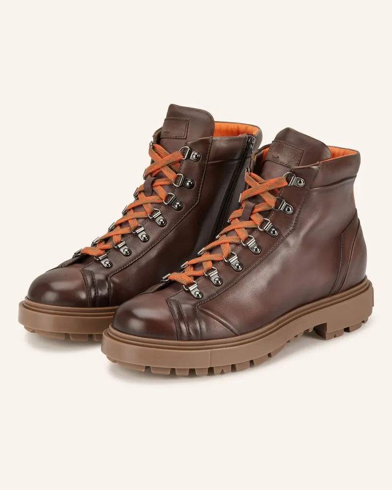 Santoni Schnürboots FARAH Dunkelbraun