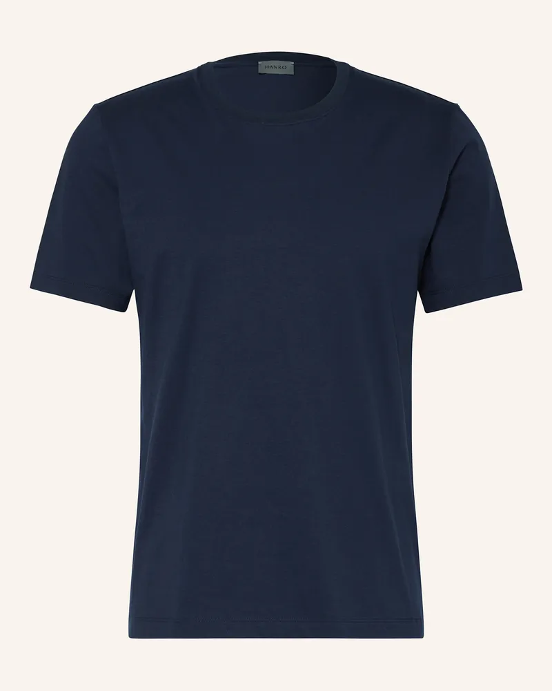 Hanro Schlafshirt Living blau Dunkelblau