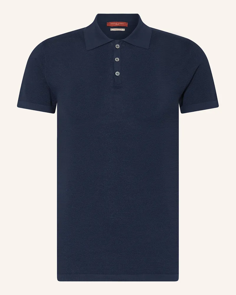 Daniele Fiesoli Strick-Poloshirt Dunkelblau