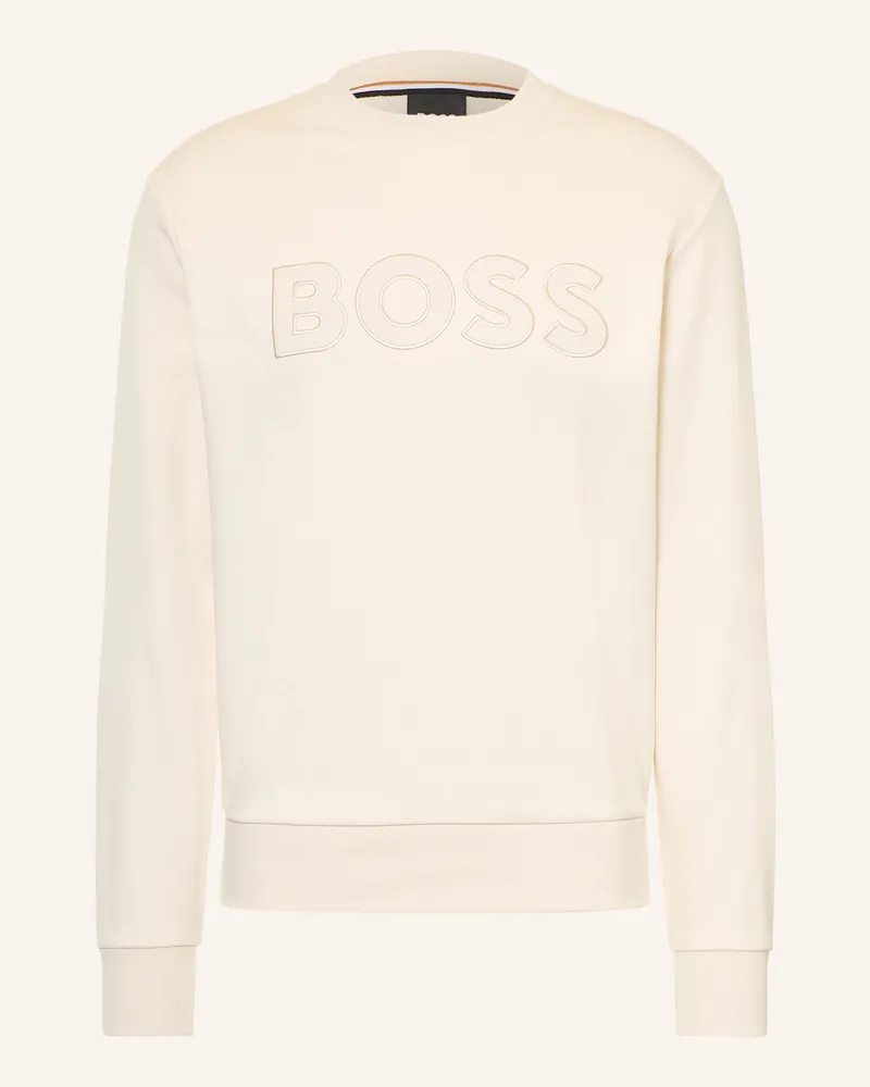 HUGO BOSS Sweatshirt Soleri weiss Ecru