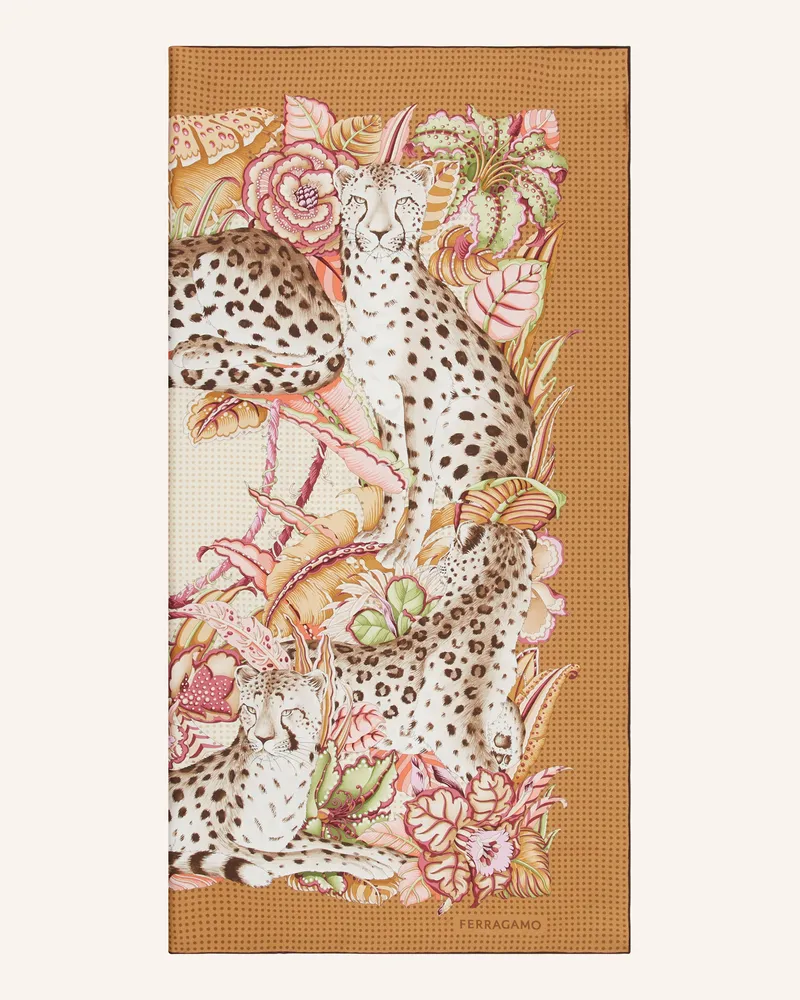 Ferragamo Seidentuch beige Beige