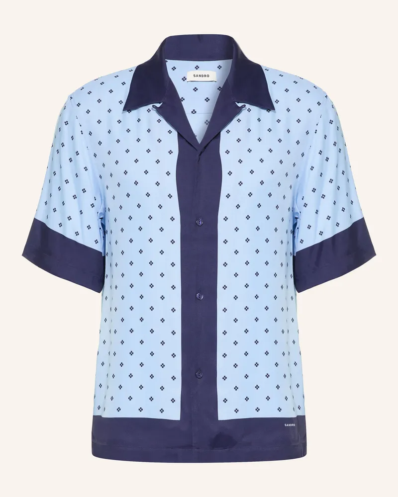 Sandro Resorthemd Regular Fit blau Hellblau