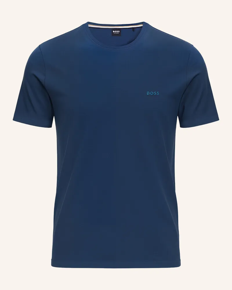 HUGO BOSS Loungewear Oberteil MIX&MATCH T-SHIRT R Regular Fit Blau