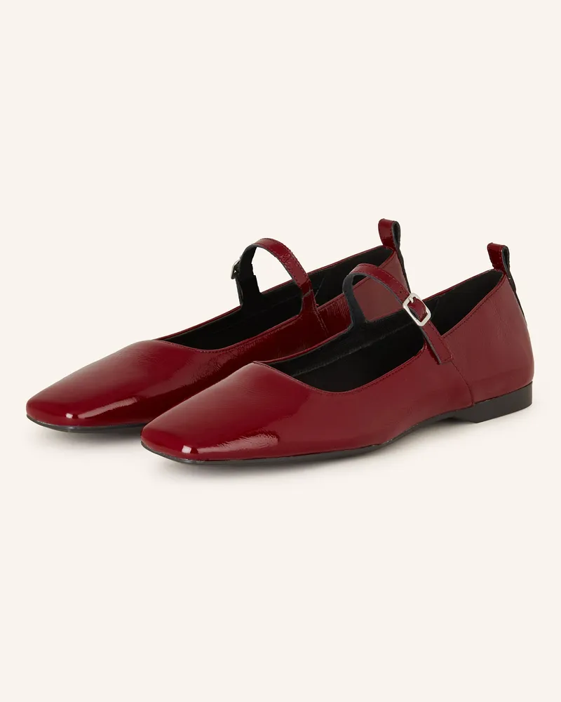Vagabond Mary-Jane-Ballerinas Dunkelrot