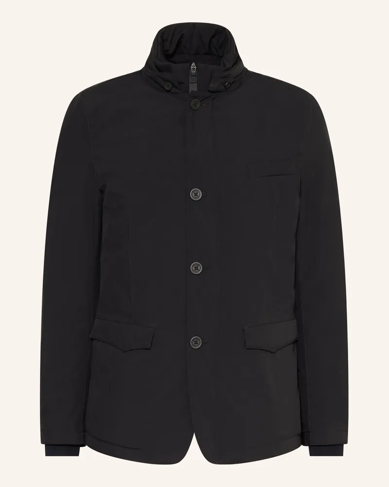 Herno Lightweight-Daunenjacke Mit Herausnehmbarer Blende schwarz Schwarz