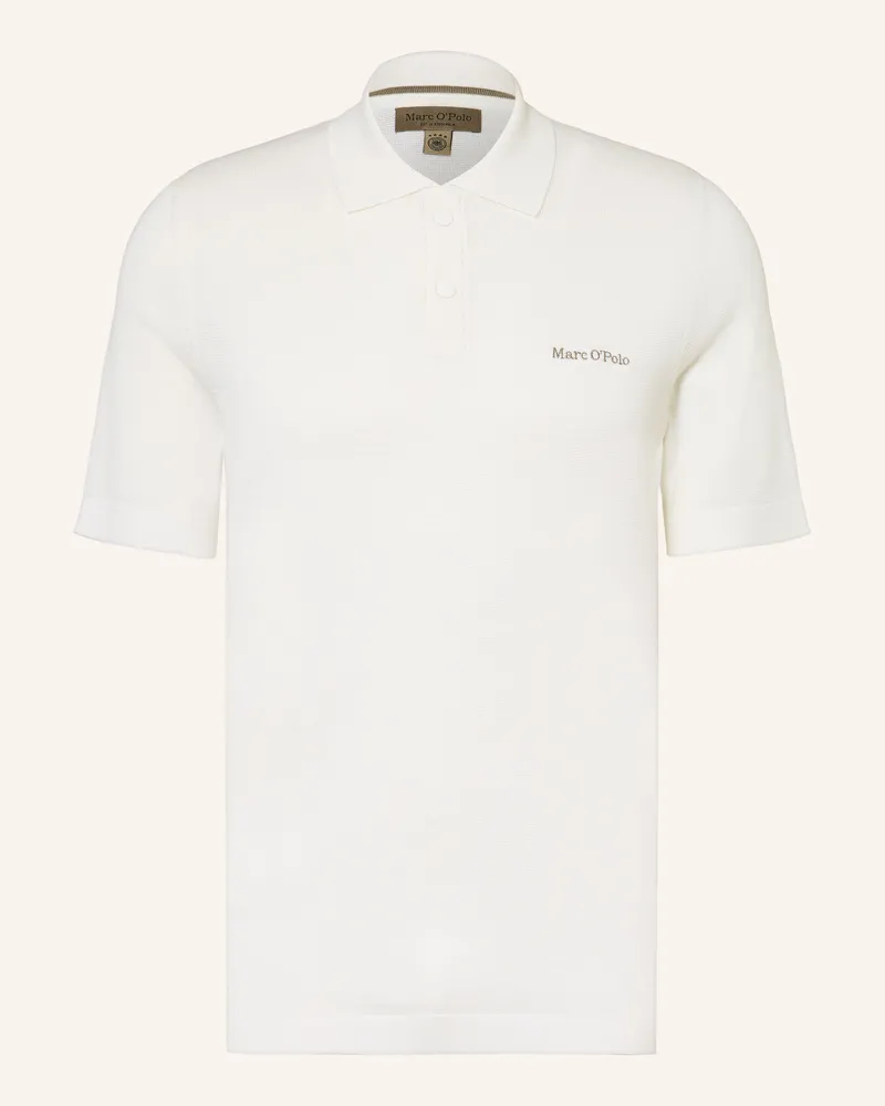 Marc O'Polo Strick-Poloshirt weiss Weiss