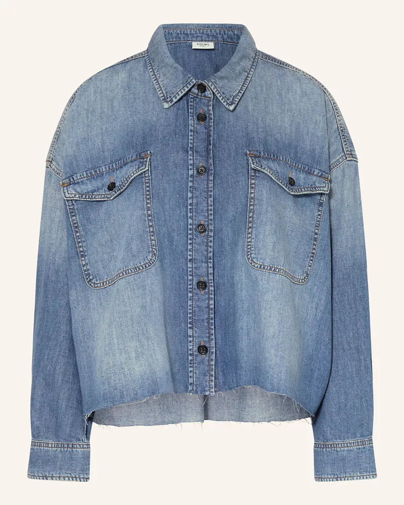 JOOP! Hemdbluse URSA in Jeansoptik Blau