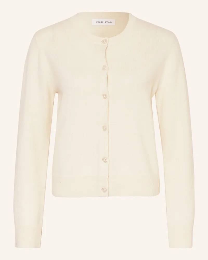 Samsøe & Samsøe Strickjacke SABOSTON aus Cashmere Ecru
