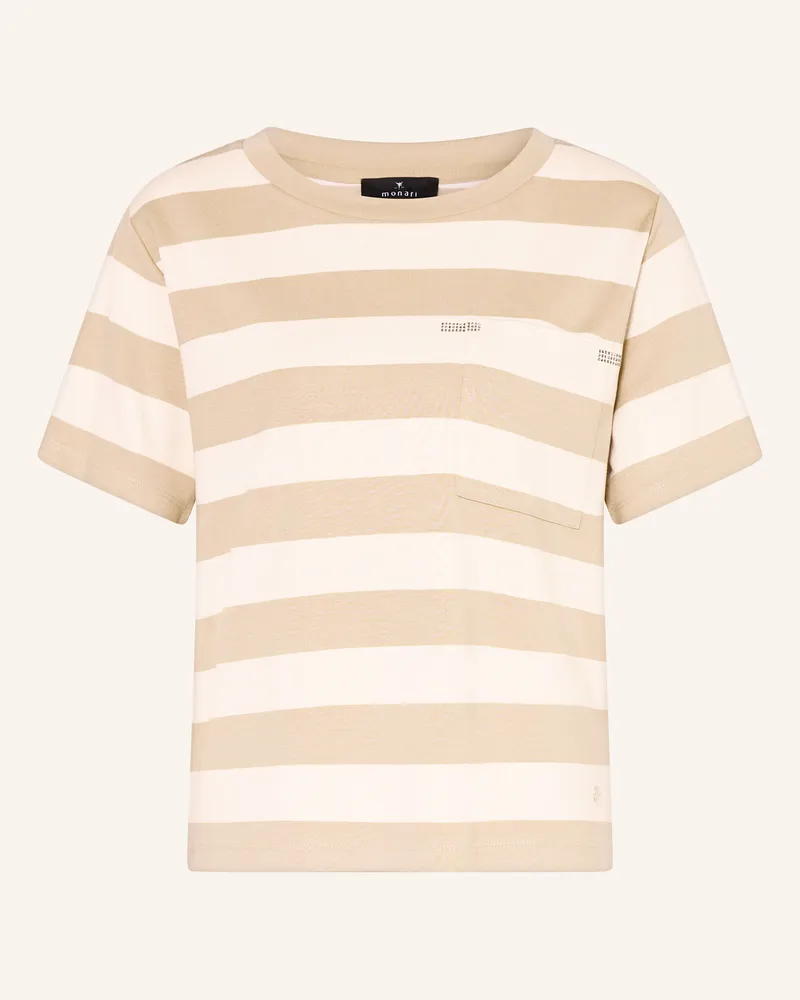 monari T-Shirt mit Schmucksteinen Creme