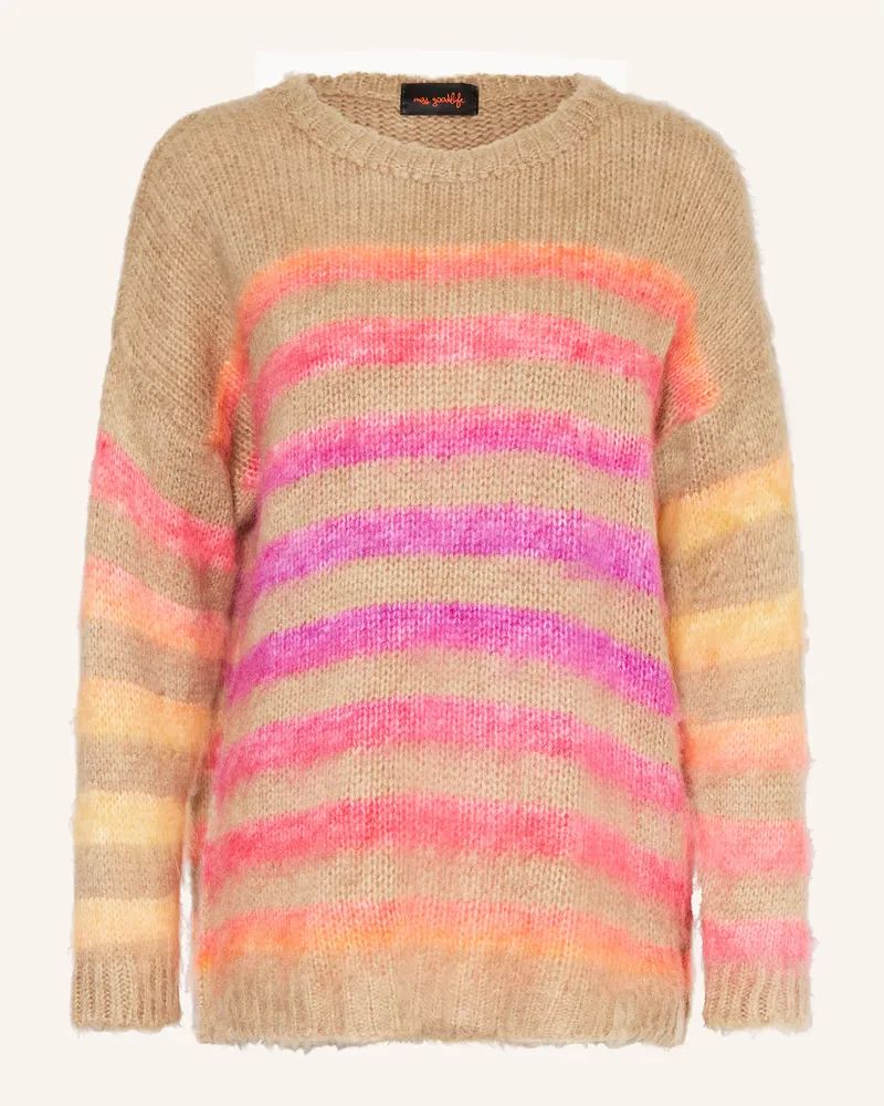 Miss Goodlife Oversized-Pullover mit Alpaka Hellbraun