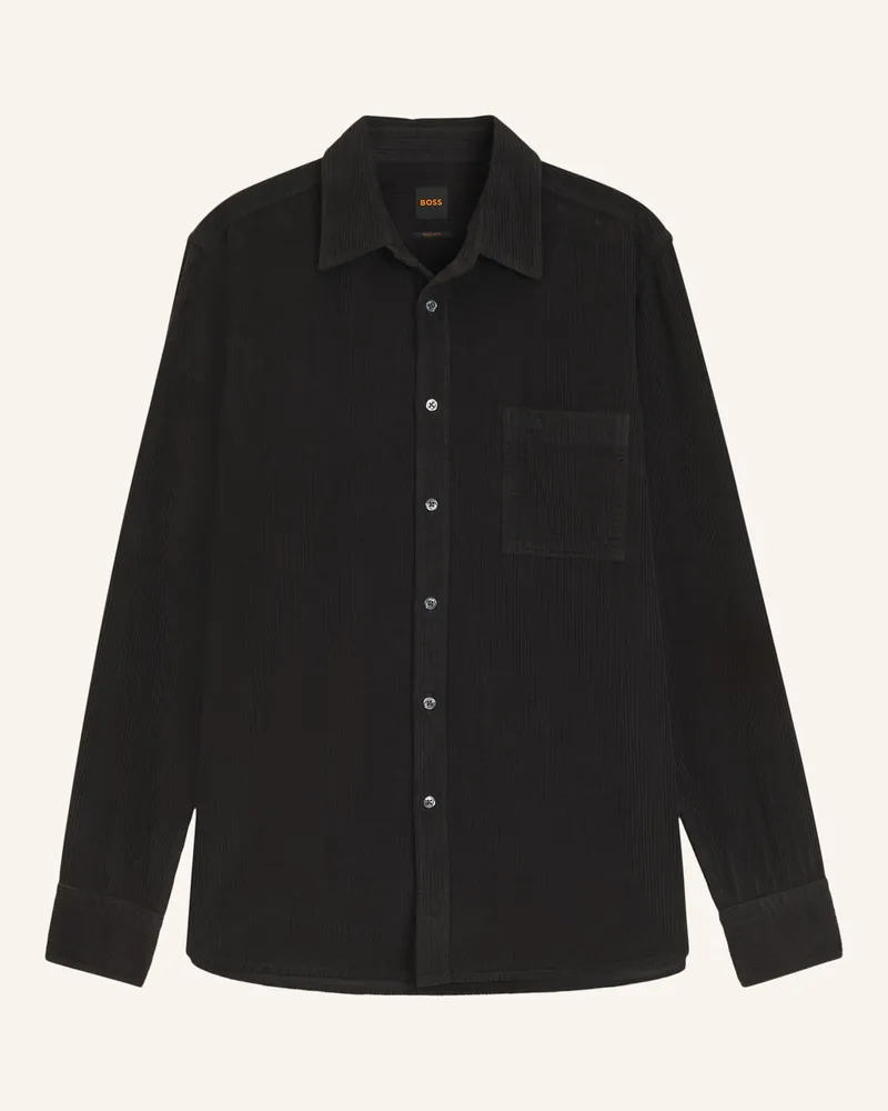 HUGO BOSS Hemd Relegant_6_M Regular Fit schwarz Schwarz