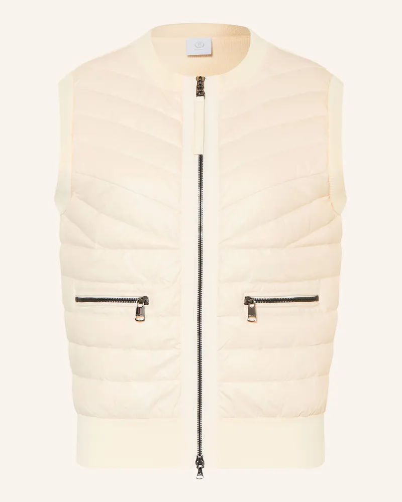 Bogner Daunenweste Zira Im Materialmix weiss Ecru