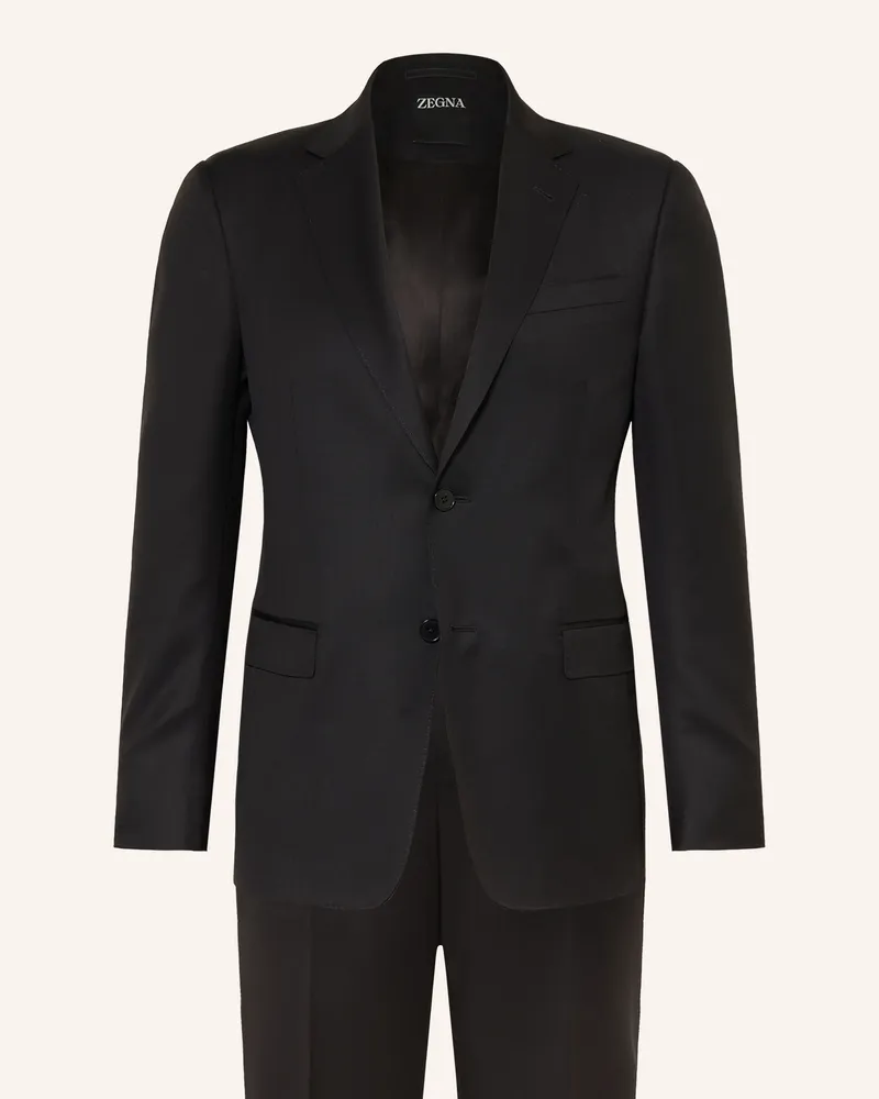 Ermenegildo Zegna Anzug Slim Fit schwarz Schwarz