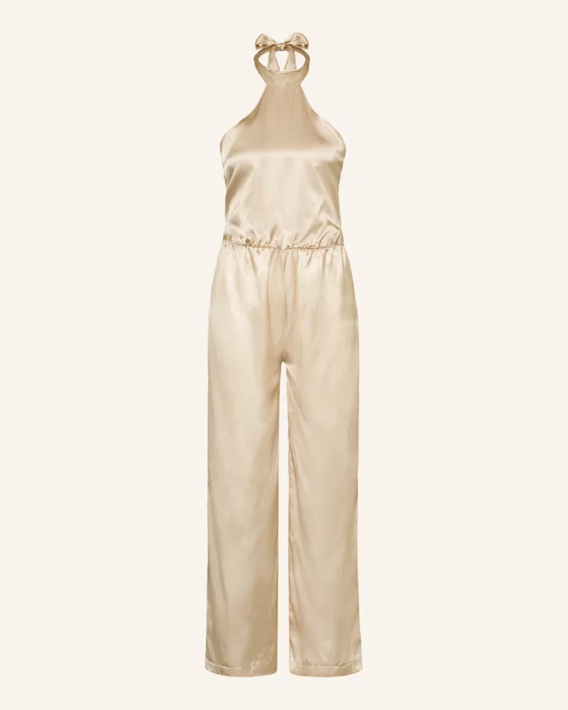 MIRYAM Jumpsuit mit Seide Beige