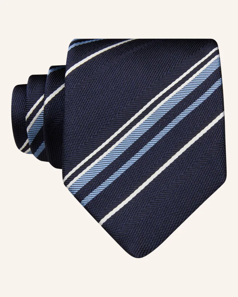 HUGO BOSS Krawatte Mit Seide blau Dunkelblau