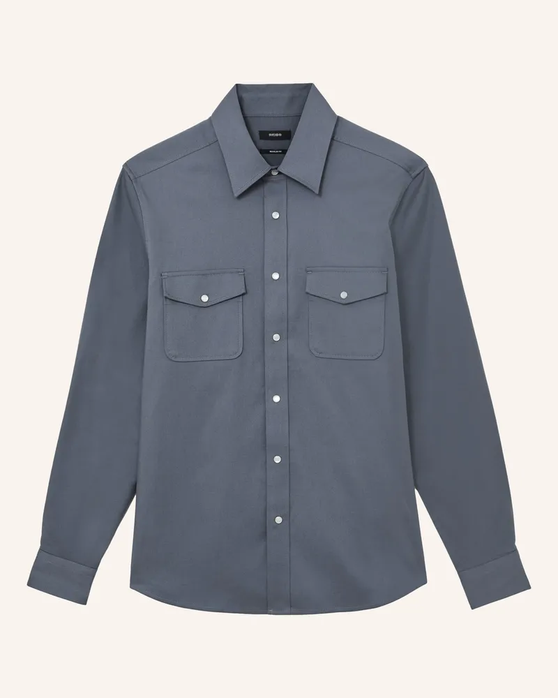 Reiss Overshirt Mcrae blau Blaugrau