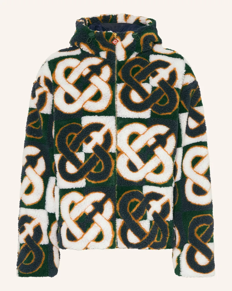 Casablanca Paris Teddyfell-Jacke gruen Dunkelgrün
