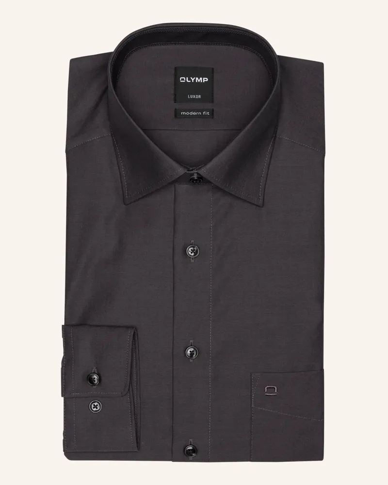 Olymp Hemd Luxor modern fit Dunkelgrau
