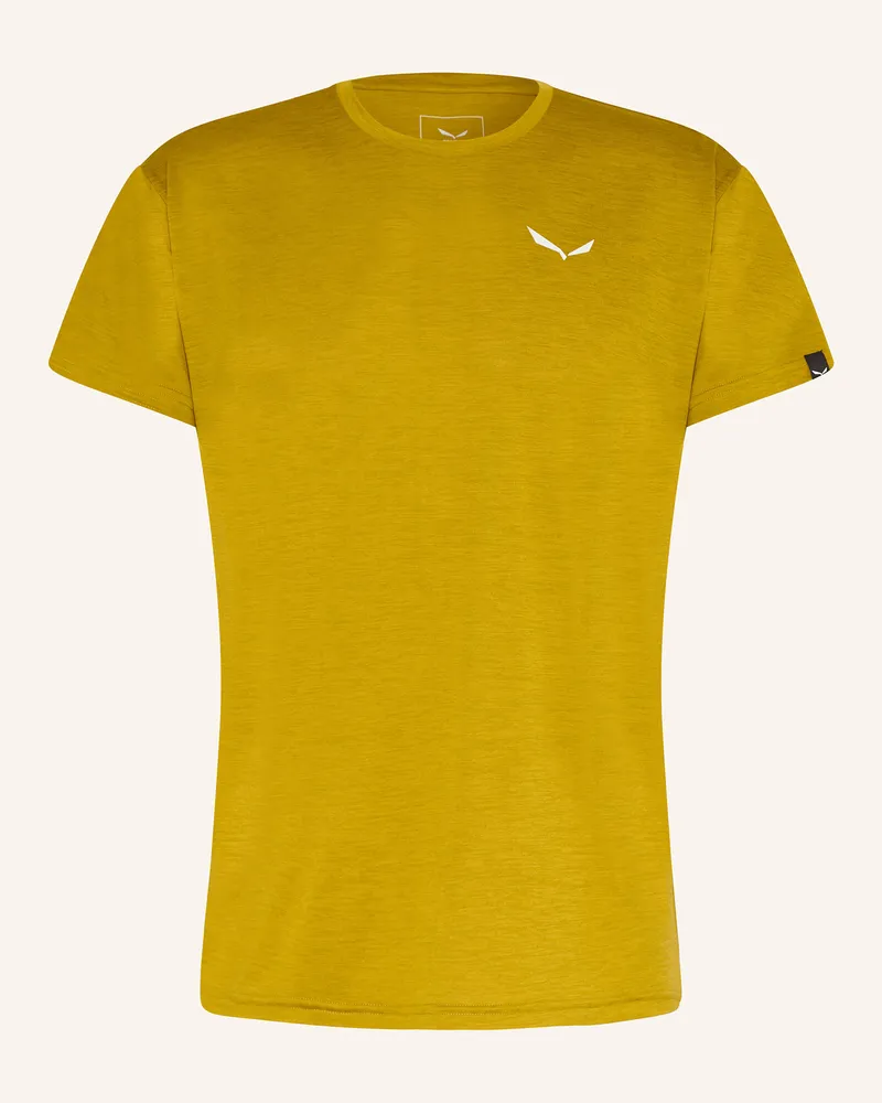 Salewa T-Shirt Puez Melange Dry'ton gruen Oliv