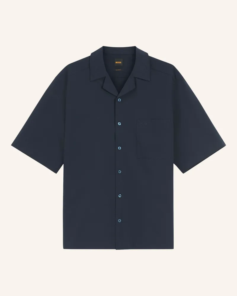 HUGO BOSS Resorthemd LAPISY Regular Fit Dunkelblau