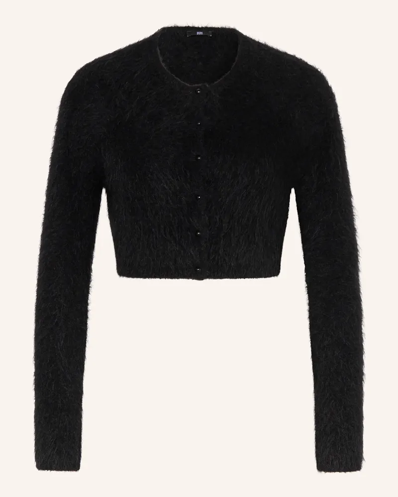 Riani Cropped-Strickjacke aus Alpaka Schwarz