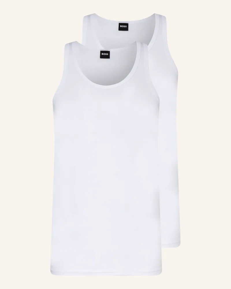 HUGO BOSS 2er-Pack Unterhemden weiss Weiss