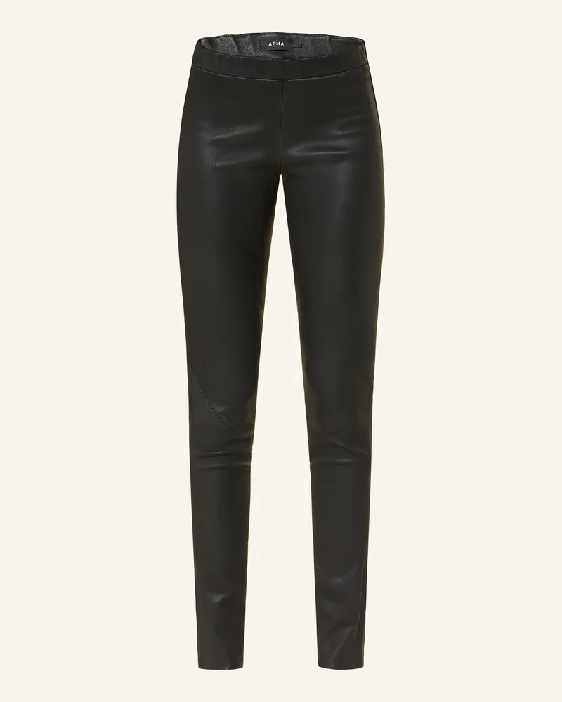 Arma Lederleggings Roche schwarz Schwarz