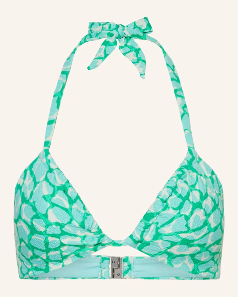 Seafolly Australia Neckholder-Bikini-Top ANIMAL INSTINCT Türkis