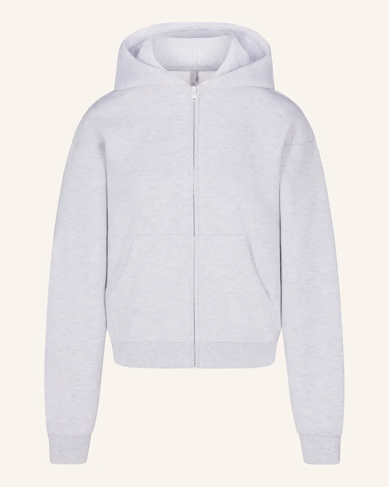 SKIMS Lounge-Sweatjacke Cotton-Fleece grau Light