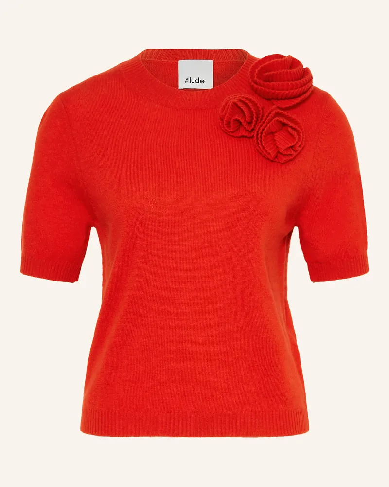 ALLUDE Strickshirt mit Cashmere Rot