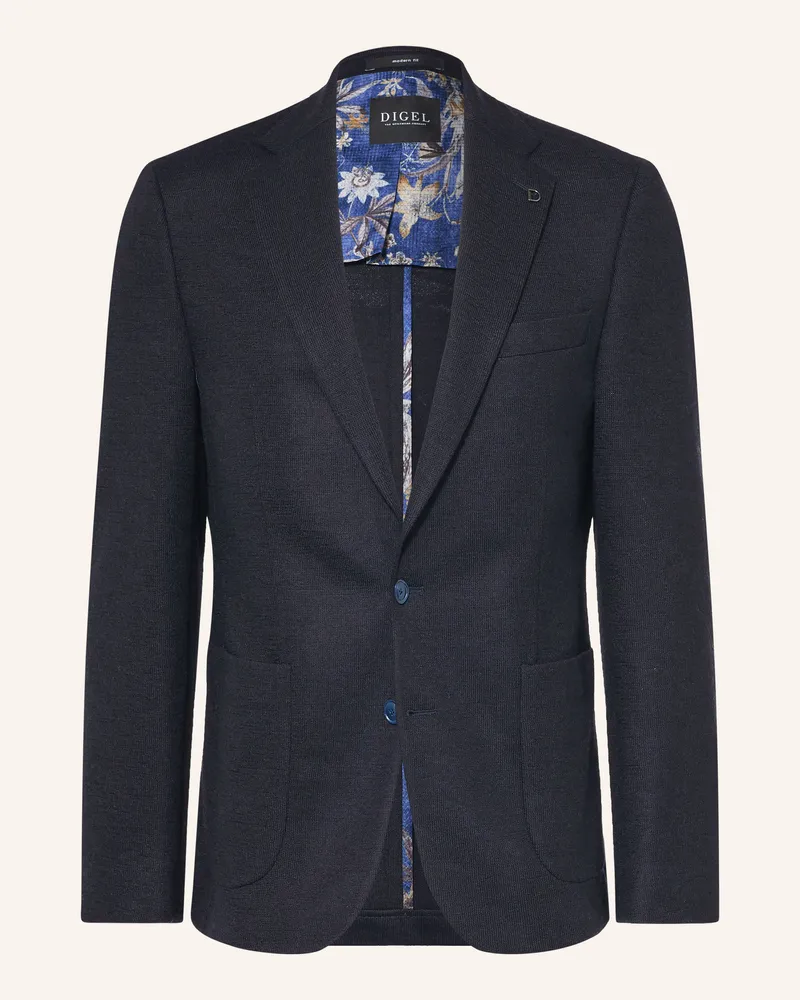 Digel Stricksakko Edward Modern Fit blau Dunkelblau