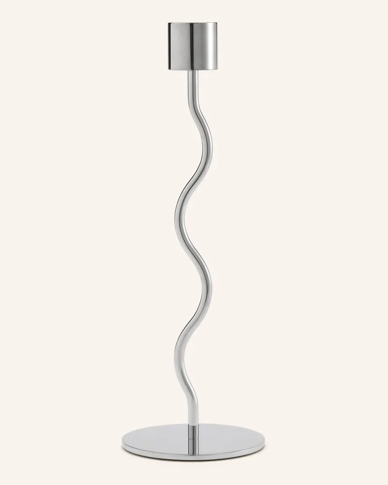 COOEE Design Kerzenhalter Curved grau Silber