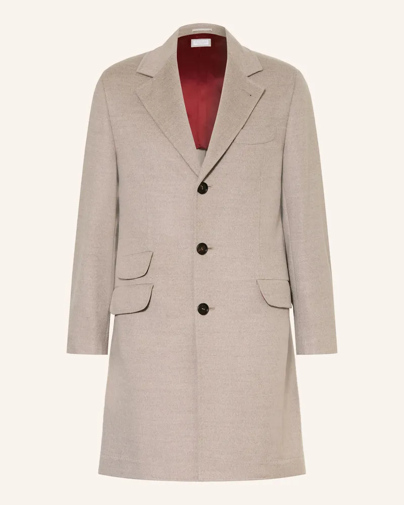Brunello Cucinelli Wollmantel grau Hellgrau