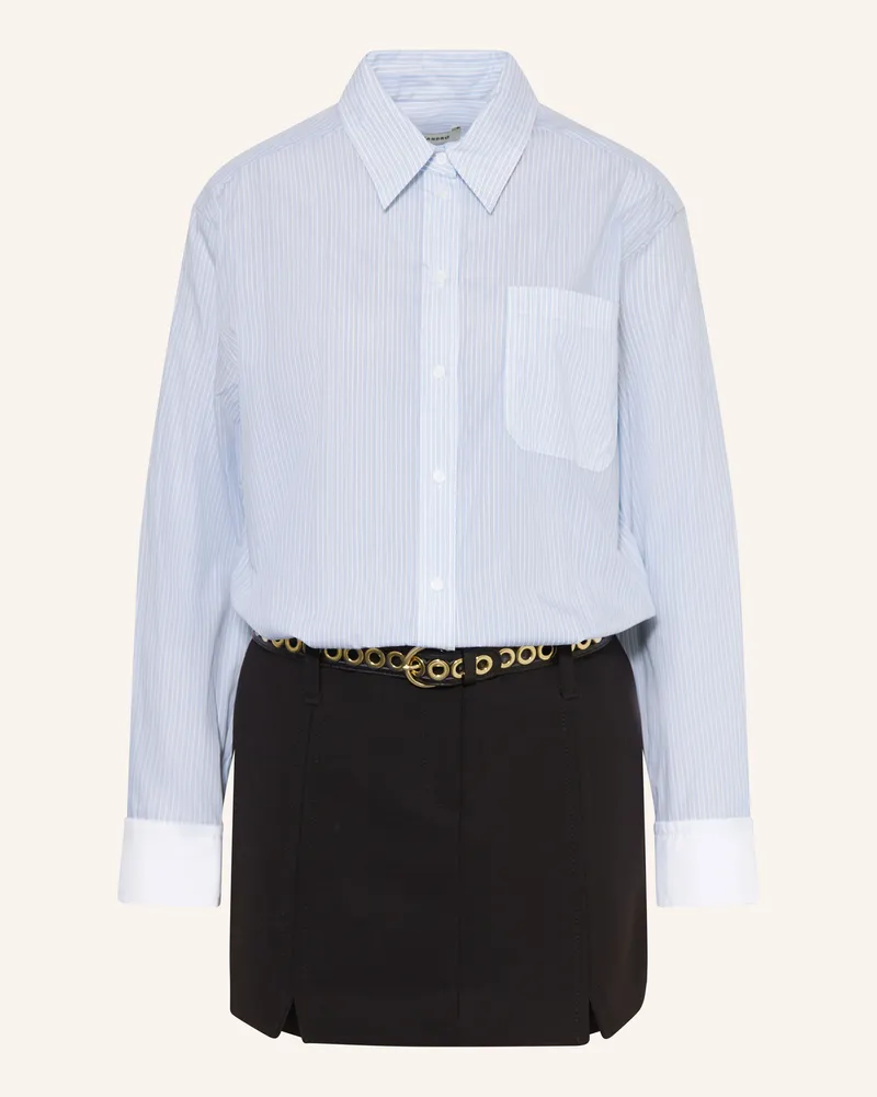 Sandro Kleid im Materialmix Hellblau