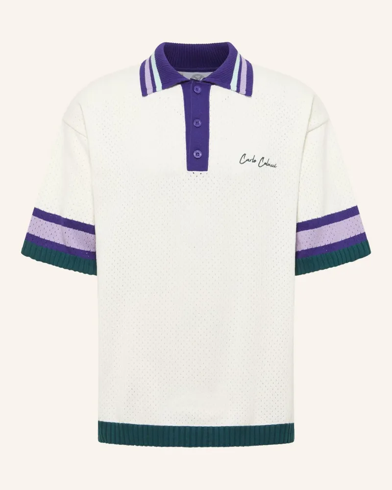 Carlo Colucci Mesh Poloshirt - Match Point Faulhaber weiss Weiss