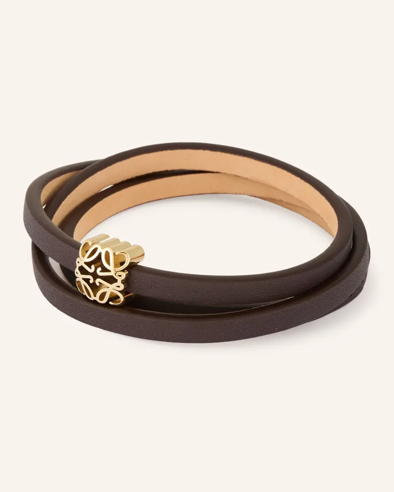 Loewe Lederarmband braun Dunkelbraun