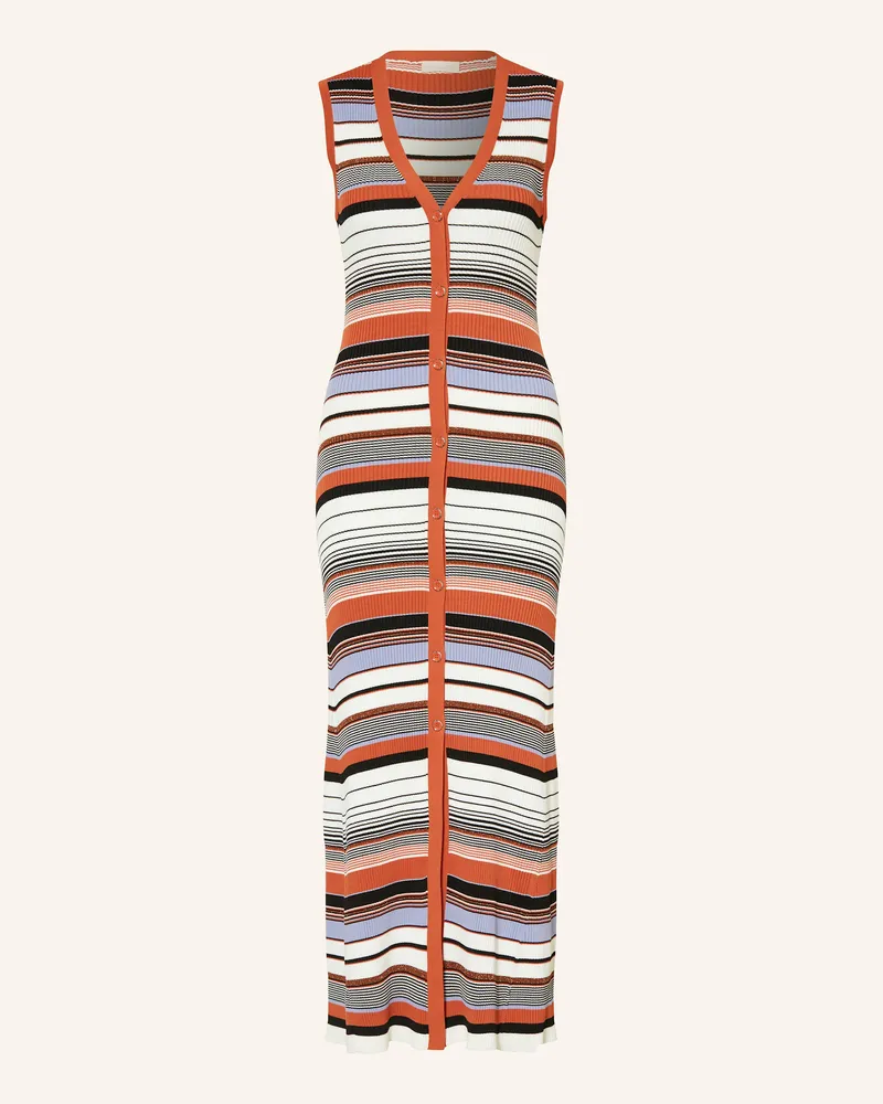 Liu Jo Strickkleid mit Glitzergarn Dunkelorange