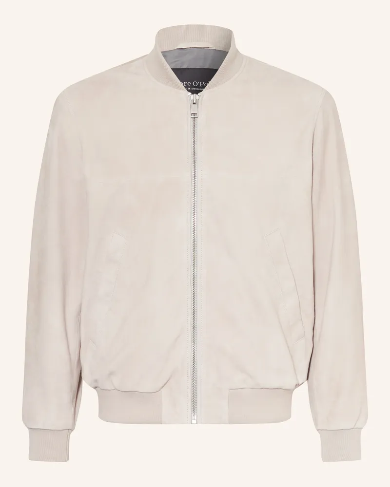 Marc O'Polo Lederblouson grau Hellgrau