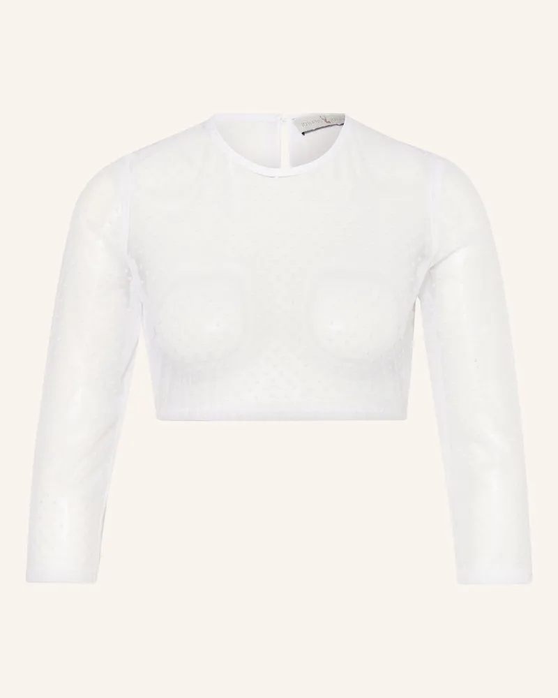 Johann & Johanna Dirndlbluse mit 3/4-Arm Weiss